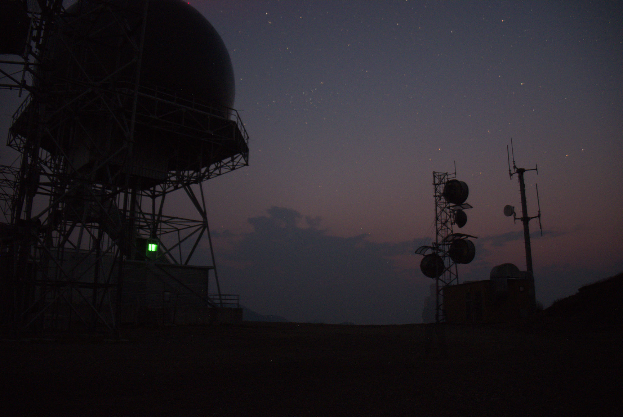 Night-time image of technological infrastructure
